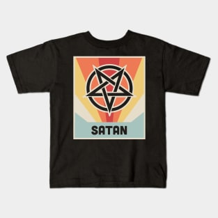 SATAN | Vintage Occult Pentagram Kids T-Shirt